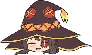 😵 Megumin Konosuba anime, sticker, megumin, konosuba, kawaii, cute telegram sticker