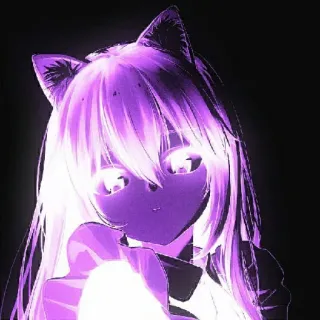 🧖 Anime Mädchen, Katzenohren, Manga, Kawaii, Digitale Kunst telegram sticker