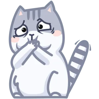 🤢 gato, fofo, triste, animal, kawaii telegram sticker
