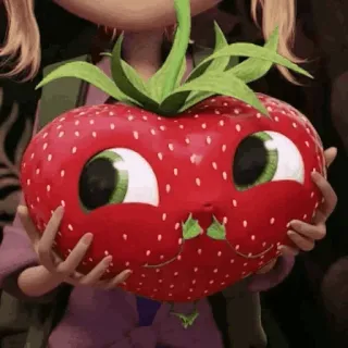 🍓 truskawka, słodkie, oczy, owoc, roślina telegram sticker