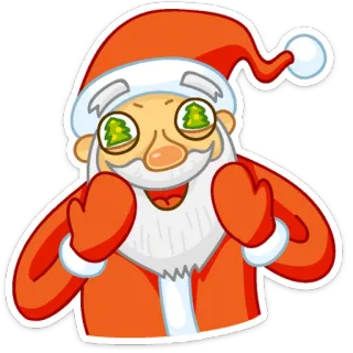 🎄 Santa Claus Père Noël, Noël, fête, festif, célébration, dessin animé, hiver whatsapp sticker