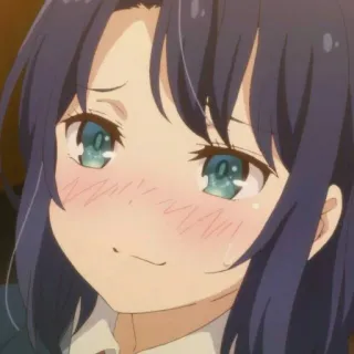 🧊 Anime, Ragazza, Carina, Sorriso, Personaggio, Kawaii whatsapp sticker