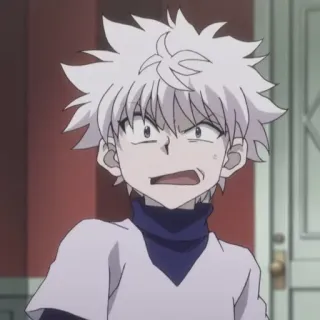 😨 Killua Hunter x Hunter Anime, Killua, Hunter x Hunter, Cartoon, Charakter, Schockiert telegram sticker