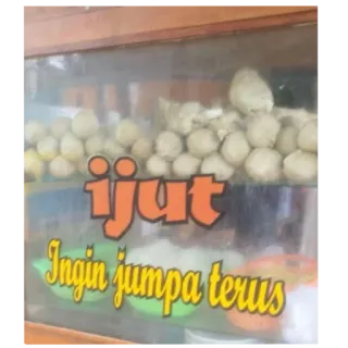 🤲 ijut Ingin jumpa terus bakso, meatballs, food stall, indonesian food, street food, meme, pun telegram sticker