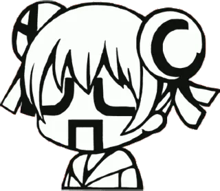 😞 anime, cartoon, manga, character, illustration, sticker telegram sticker