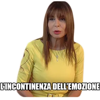😊 L'INCONTINENZA DELL'EMOZIONE итальянский, эмоция, женщина, портрет whatsapp sticker