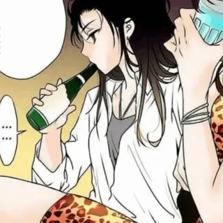 🍙 boire, alcool, fête, femme, bouteille telegram sticker