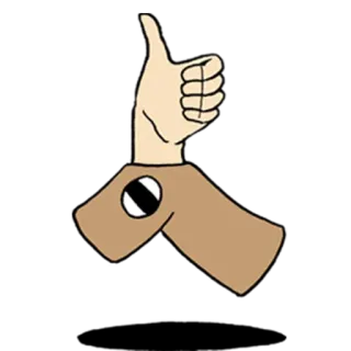 👍 gesto mano, pollice su, positivo, accordo, approvazione telegram sticker