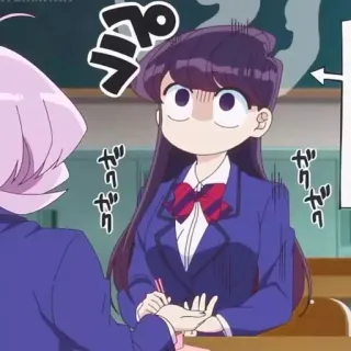 🖤 Komi Shouko Komi Can't Communicate Anime, Komi, Aula, Chica, Uniforme escolar, Manga telegram sticker