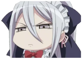😒 Anime, Manga, Ausdruck, Haltung, Maid, Cartoon, Figur whatsapp sticker