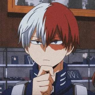 🤔 Shoto Todoroki My Hero Academia anime, my hero academia, shoto todoroki, character, manga telegram sticker