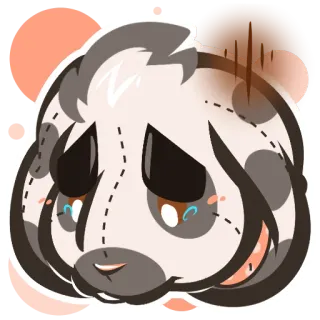 😠 슬픈, 울음, 귀여운, 동물, 인형, 만화 telegram sticker