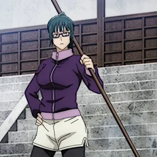 💫 Maki Zenin Jujutsu Kaisen anime, manga, Jujutsu Kaisen, Maki Zenin, weapon, fighting, character telegram sticker