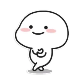 ☁ süß, Cartoon, weiß, fröhlich, Figur telegram sticker