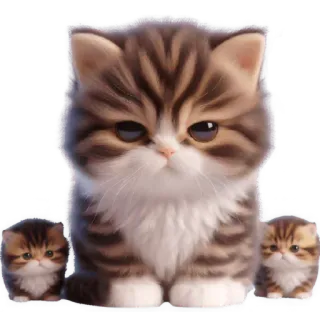 😤 고양이, 새끼고양이, 귀여운, 동물, 애완동물, 복슬복슬한 telegram sticker