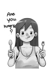 😋 Are you hungry? fame, cibo, cucchiaio, forchetta, domanda, pasto telegram sticker