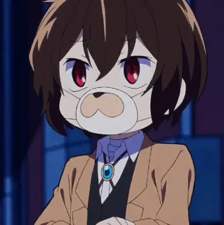 🥐 Dazai Osamu Bungou Stray Dogs Anime, Dazai, Bungou Stray Dogs, süß, Chibi whatsapp sticker