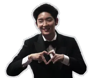 😍 Lee Joon-gi นักแสดงเกาหลี, นักแสดง, หัวใจ, ผู้ชาย, ยิ้ม, สูท whatsapp sticker