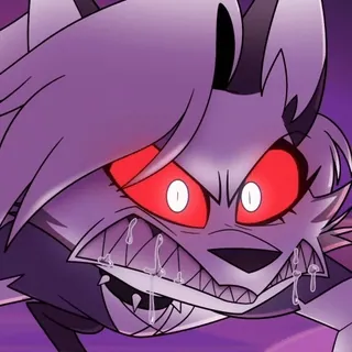😡 Loona Helluva Boss Loona, ヘルヴァボス, カートゥーン, インプ, 怒り telegram sticker