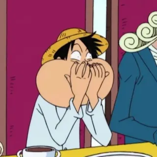 🏴‍☠️ Monkey D. Luffy One Piece anime, one piece, funny, cartoon, luffy whatsapp sticker