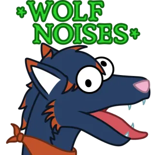 🐺 WOLF NOISES serigala, suara, binatang, kartun, lucu telegram sticker