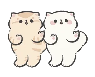 ⭐ katten, kittens, dieren, schattig, sticker, cartoon, grappig telegram sticker
