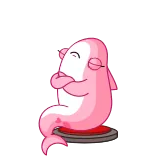 😝 БАН lumba-lumba, tombol, larangan, kartun whatsapp sticker