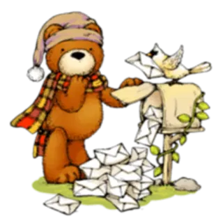 Хлопковый медведь @StikerDi telegram stickers