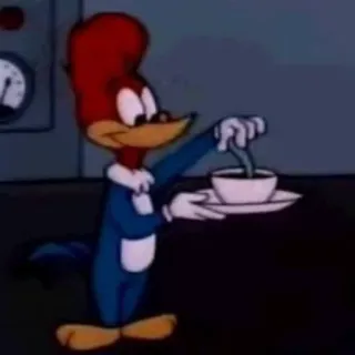 ☕ Woody Woodpecker cartoon, woody woodpecker, animated, character, coffee telegram sticker