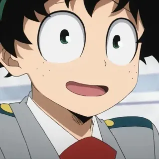🥦 Izuku Midoriya My Hero Academia 애니메이션, 나의 히어로 아카데미아, 미도리야 이즈쿠, 만화, 애니메이션 telegram sticker