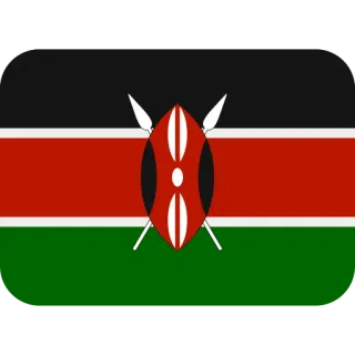 🇰🇪 Kenia, Bandera de Kenia, África, Bandera telegram sticker