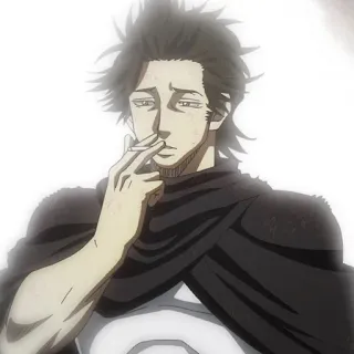 ☘️ Yami Sukehiro Black Clover Yami, Black Clover, Anime, Rauchen, Manga, Charakter whatsapp sticker