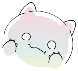 😼 lindo, pegatina, kawaii, animal, gato, dibujo animado, dibujo, chibi whatsapp sticker