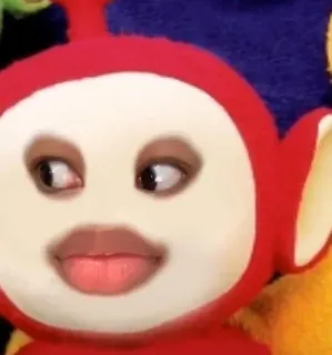 🙄 Po Teletubbies teletubbies, po, divertente, meme, parodia, programma per bambini telegram sticker
