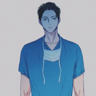 ➿ Médico, Enfermero/a, Médico, Uniforme médico, Salud, Persona, Hombre, Masculino telegram sticker