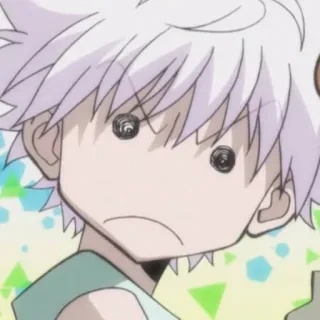 ⚡️ Killua Zoldyck Hunter x Hunter Аниме, Киллуа, Hunter x Hunter, Смешно, Выражение telegram sticker