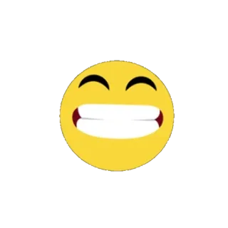 😁 emoji, feliz, sonriente, rápido, movimiento, amarillo whatsapp sticker