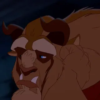 🥀 Beast Beauty and the Beast Beast, Beauty and the Beast, Disney, Cartoon, Animated telegram sticker