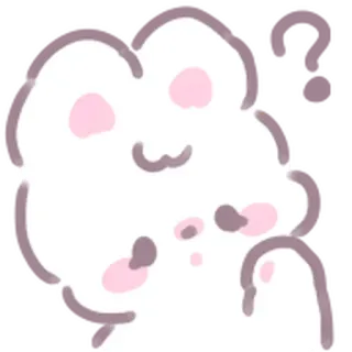🤔 süß, tier, bär, cartoon, aufkleber, illustration telegram sticker