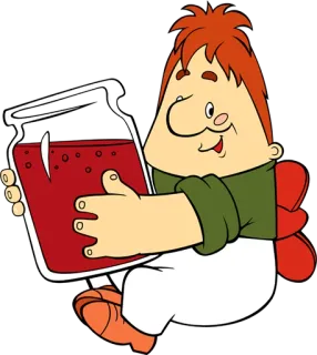 🍯 desenho animado, personagem, pote, líquido vermelho, clipart, arte, desenho telegram sticker