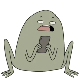 😂 rana, cartone animato, telefono, personaggio telegram sticker