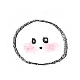 🎀 carino, kawaii, arrossire, semplice, minimalista, disegno telegram sticker