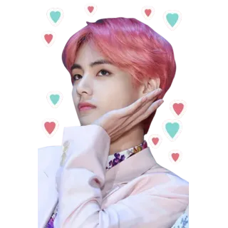 😏 V kpop, bts, v, айдол, певец whatsapp sticker