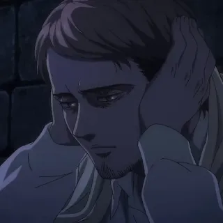 💈 Zeke Yeager Attack on Titan Anime, Triste, Angústia, Homem, Personagem, Ataque dos Titãs telegram sticker