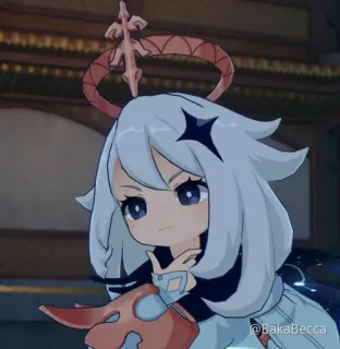 😏 Paimon Genshin Impact paimon, genshin impact, video game, anime, cute telegram sticker