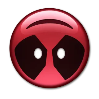 🙃 Deadpool superhero, marvel, red, mask telegram sticker
