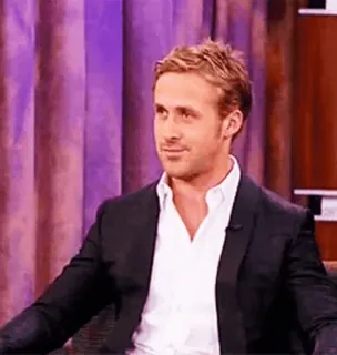 ❤️ Ryan Gosling acteur, célébrité, portrait, sourire whatsapp sticker