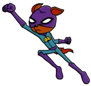 🤛 Superheld, Hund, Cartoon, Fliegend, Tier, Comic telegram sticker