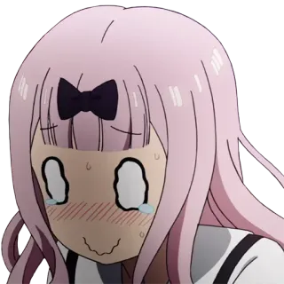 😂 Chika Fujiwara Kaguya-sama: Love Is War Аниме, Чиби, Плачущий, Кагуя Сама, Чика Фудзивара, Аниме девушка, Грустный telegram sticker