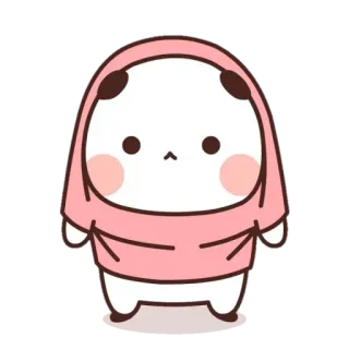 ☺️ süß, kawaii, charakter, pinker hoodie telegram sticker
